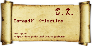 Daragó Krisztina névjegykártya