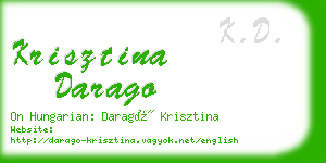 krisztina darago business card